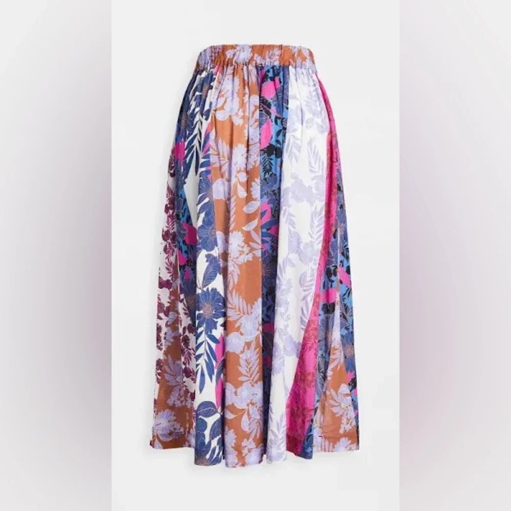 XiRENA Multicolor Floral A-Line Maxi Skirt - Pink, Blue, Purple, Orange - Picture 5 of 12